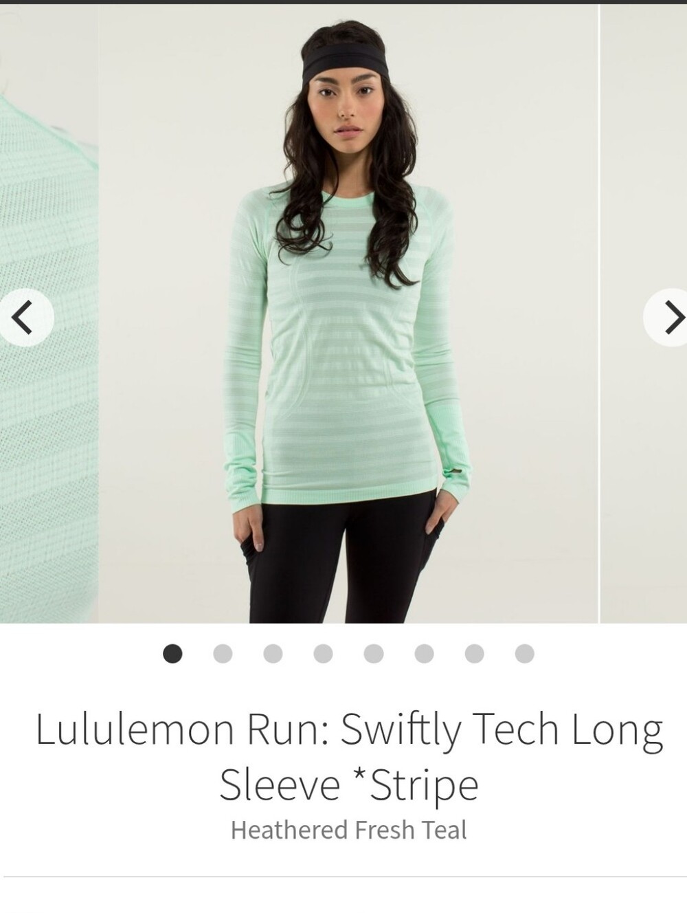 Lululemon Run Swiftly Long Sleeve Crew *Stripe Athletic Workout Top 10